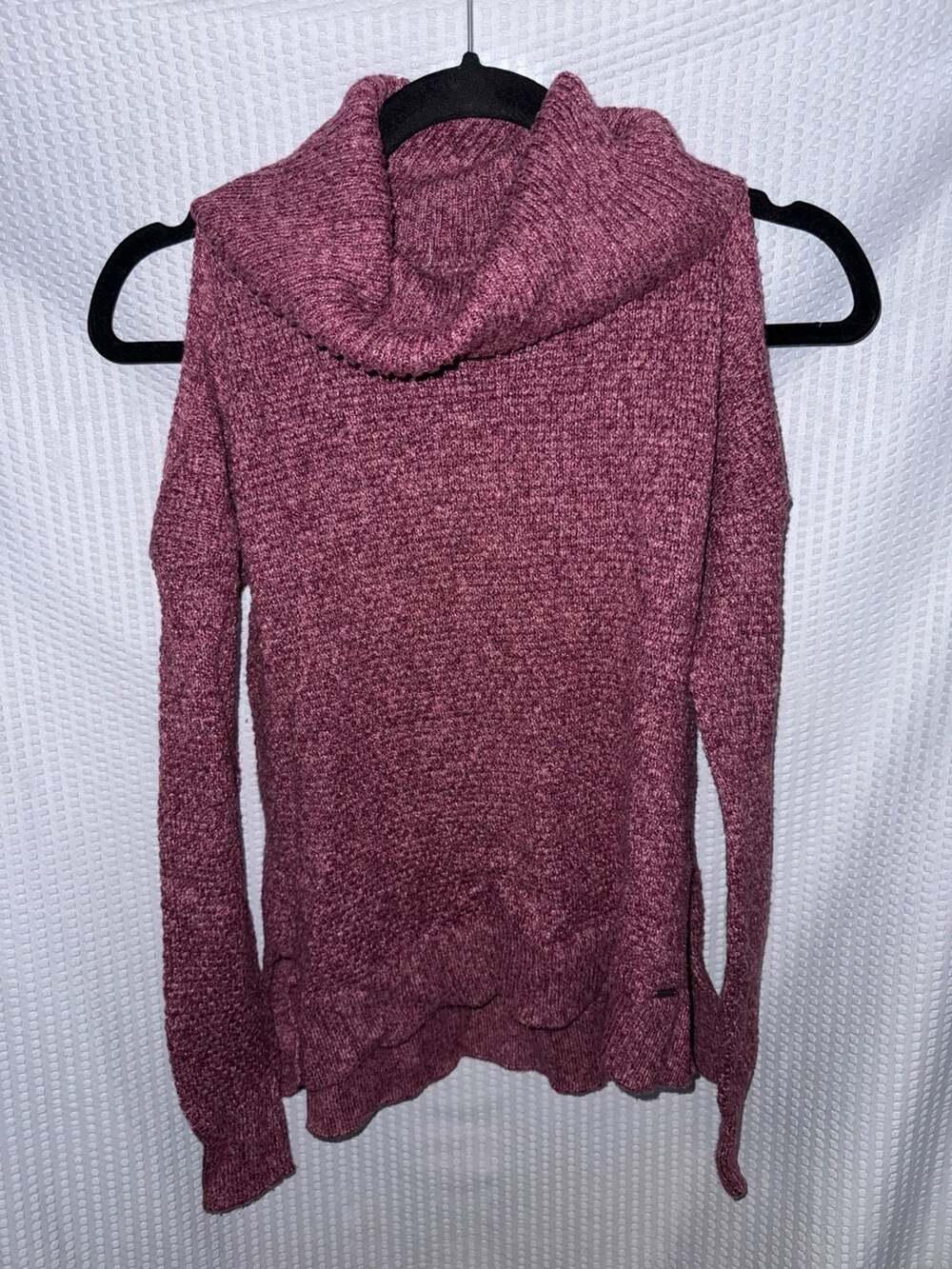 Hollister Cowl Neck Sweater Size XS Burgundy Knit Pullover